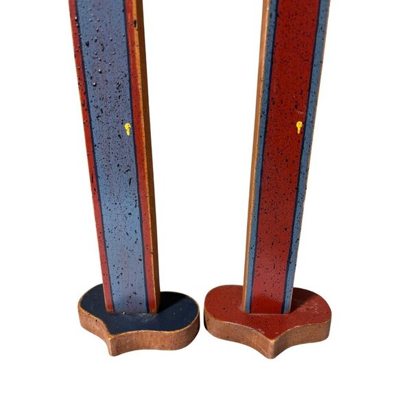 Vtg Handmade Wooden Slims House Decor Set Country Primitive 28" - Picture 2 of 6